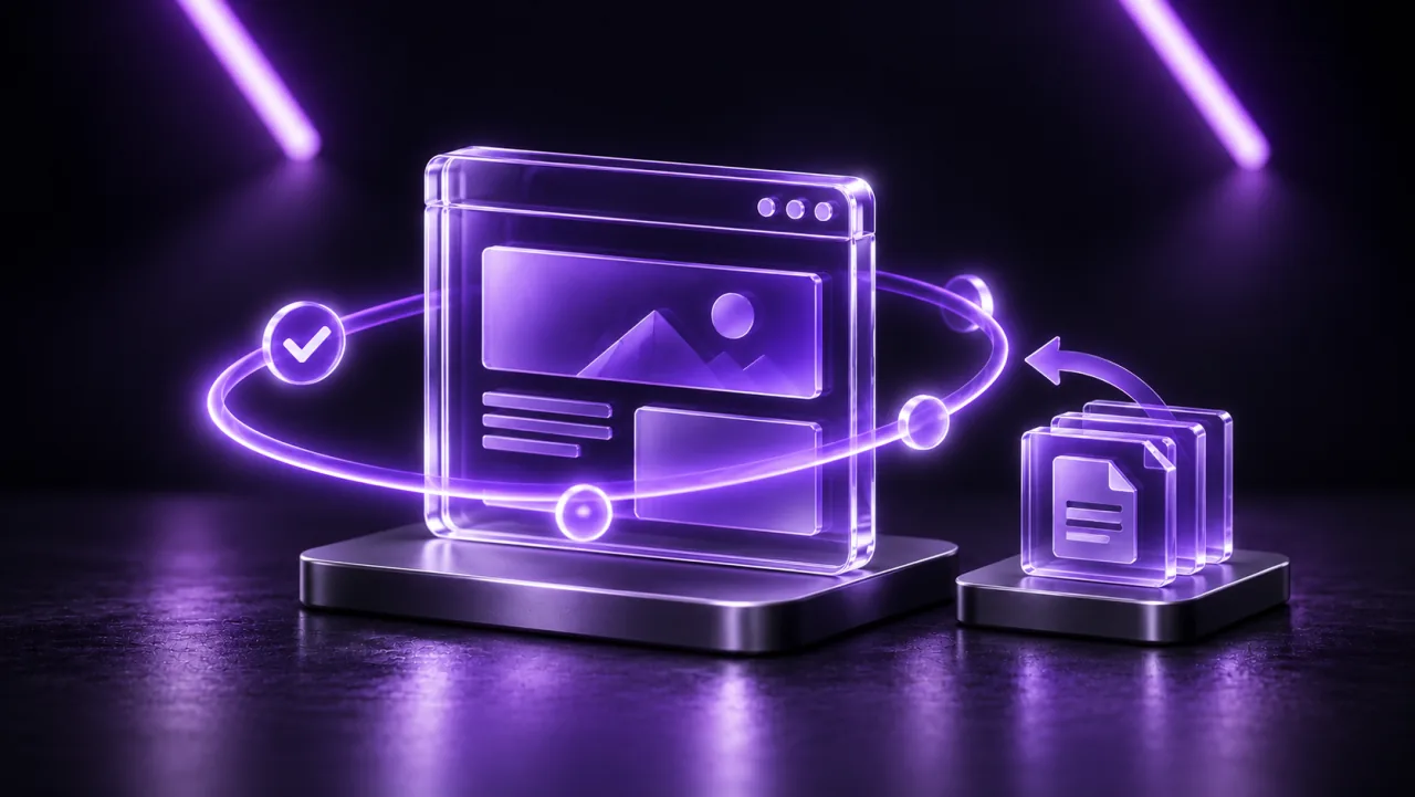 A website inside a monitoring ring with a separate stack of backup files.